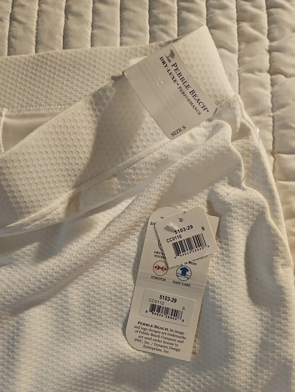 Pebble Beach White Performance Mini Skirt